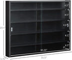 HOMCOM 5-Tier Display Cabinet, Glass Door Cabinet - Image 3