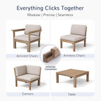 Stoog Patio Furniture Set, 6-Piece Modular Outdoor Sectional Sofa - Image 3