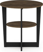Furinno JAYA Side Table, 2-Tier Round Modern End Table - Image 5