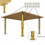 4PCS Adjustable 4.7-7.08 Inch Metal Furniture Legs Brass Furniture Replacement - Image 3