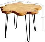 WELLAND Live Edge Cedar Coffee Table 32" W x 32" D x 20.5" H Rustic Round Table - Image 2