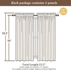 Chyhomenyc Navy Blue Semi Sheer Curtains 54 Inch Length - Image 5