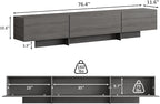 Coffee Table and TV Stand Set of 2, 76.4'' Modern TV Console, Entertainment - Image 2