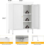 YAUWOH Metal Bathroom Storage Cabinet, Bathroom Floor Storage Cabinet - Image 3
