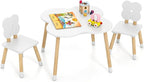 Costzon Kids Table and Chairs, Wooden Toddler Desk Set by Costzon