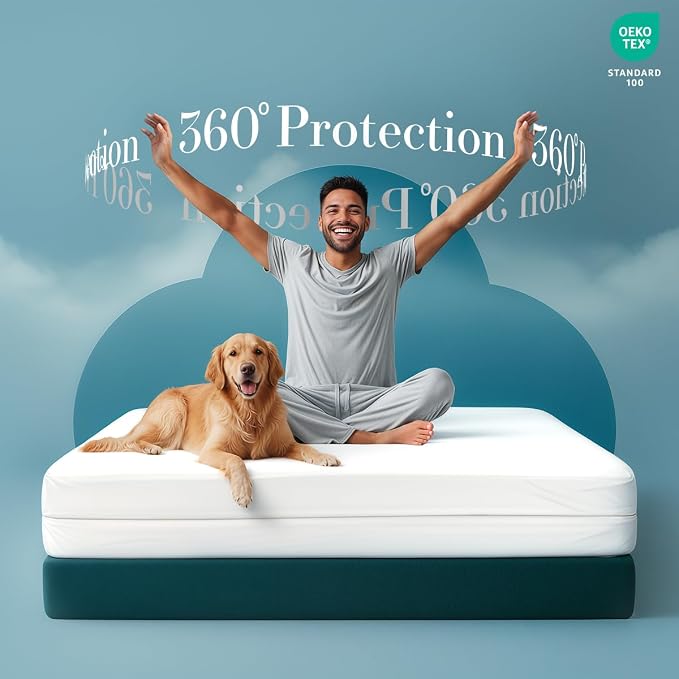 Utopia Bedding Mattress Protector Zippered California King Size, 100% - Image 6