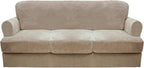 CUCRAF T Cushion Sofa Cover 4 Piece Slipcovers, Soft Thick Velvet Couch Cover by CUCRAF