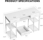 DUMOS 48" Small Computer Home Office Desk - Image 3