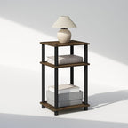 Furinno Just 3-Tier Turn-N-Tube Open Storage Nightstand, Plastic Poles - Image 4