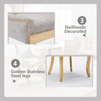 Upholstered Dining Chairs Set of 6, Modern Fabric Side Chairs - Image 6