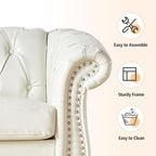 Mid-Century Sofa Chair, Faux Leather Accent Chair - Image 3