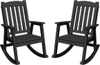 Greesum Set of 2 Outdoor Rocking Chair, 300lbs All-Weather Patio Rocker by BuynowfromGreesum