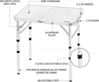 Yriuat Folding Camping Table 2ft Portable Picnic Table Adjustable Height Small - Image 4