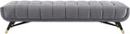 Modway Adept Mid-Century Modern Velvet Upholstered Tufted Accent Bench in Gray - Image 6