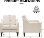 VINGLI Mid Century Modern Accent Chair, Waiting Room - Image 2