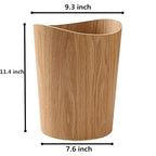 2.3 Gallons Wood Trash Can Wastebasket - Image 4