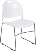 Flash Furniture HERCULES Series 880 lb. Capacity White Ultra-Compact Stack Chair by FlashFurniture