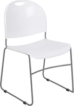 Flash Furniture HERCULES Series 880 lb. Capacity White Ultra-Compact Stack Chair by FlashFurniture