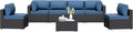 7 Pieces Outdoor Patio Sectional Sofa Couch, Wicker Furniture Patio by Shintenchi%7CFurnitureMadeforRealLife