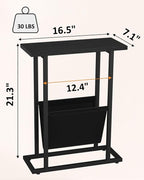 Yusong Narrow Side Table for Small Spaces, Small End Table Set of 2 - Image 3