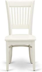 East West Furniture ANVA5-LWH-W 5 Piece Kitchen Table Set - Image 5