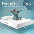 Utopia Bedding Queen Mattress Protector Zippered, 100% Waterproof Bed Bug and - Image 2