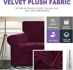 ZNSAYOTX Oversized Velvet 3 Piece Couch Cover - Image 3