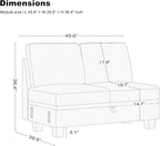 Belffin 45.6” Chenille Loveseat Module - Image 2
