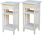 International Concepts Unfinished Mission Telephone Stand - Image 15