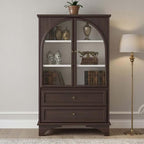 52" Tall Display Cabinet with Glass Doors, Glass Display Case Storage Cabinets by Unknown
