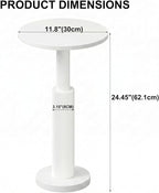 LAATOOREE Small Round Side Table, Accent Drink Coffee Table, Pedestal End Table - Image 3