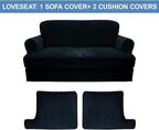 CUCRAF Cushion Sofa Cover 3 Piece Slipcovers, Soft Thick Velvet Couch Cover - Image 5