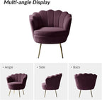 HULALA HOME Modern Velvet Accent Chair - Image 3