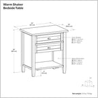SIMPLIHOME Warm Shaker Nightstand - Image 3