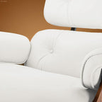 Top Grain Leather, Mid Century Chaise Lounge Chair and Ottoman, Modern Chair - Image 9
