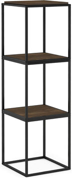 Furinno Moretti Cube Modern Stackable End Table Shelf, Columbia Walnut - Image 7