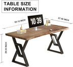 55inch Rustic Brown Solid Wood Computer Desk - Image 2