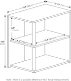 Furinno Romain Side Table, 2-Tier End Table - Image 3