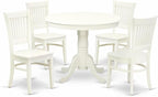 East West Furniture ANVA5-LWH-W 5 Piece Kitchen Table Set by EastWestFurniture