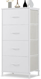 DUMOS Dresser for Bedroom, 4 Storage Drawers, Tall Fabric Closet Chests by DumosLifestyle