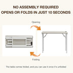 TEMI Small Computer Desk Folding Table - Image 3