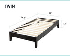 Mellow Naturalista Grand 12 Inch Solid Wood Platform Bed - Image 2