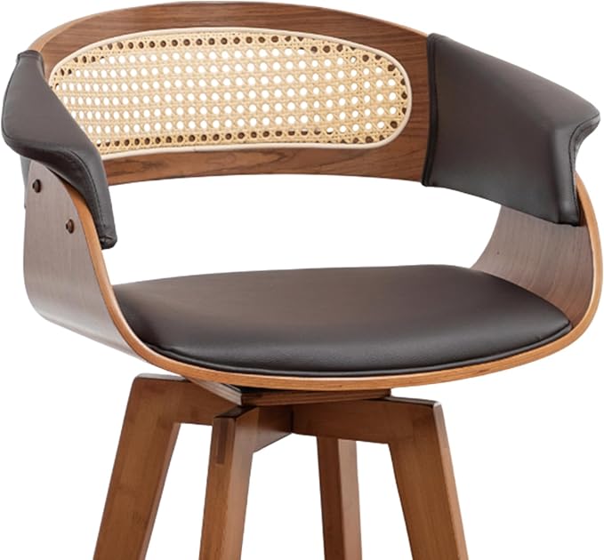 Set of 3 Rattan Swivel Bar Stools - Image 9