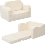 MeMoreCool Toddler Couch Fold Out – 2-in-1 Convertible Kids Sofa Bed by MeMoreCool
