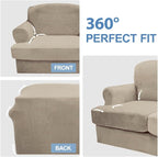 CUCRAF Cushion Sofa Cover 4 Piece Slipcovers, Soft Thick Velvet Couch Cover - Image 6