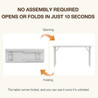 TEMI Long Computer Desk Folding Table - Image 4