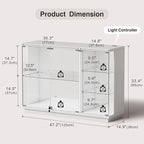 Lvifur Glass Display Cabinet - Image 2