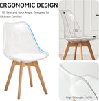 5-Piece Round Dining Table Set, Small 31.5" Kitchen Table Chairs Set of 4 Space - Image 6