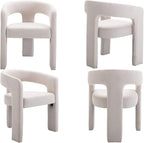 VESCASA Linen Barrel Dining Chair - Image 7