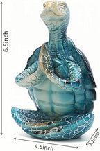 VVGIFTS Sea Turtle Meditation Yoga Decor, Garden Figurine Sea Turtle Meditating - Image 3